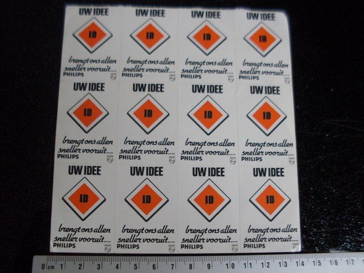 12x sticker philips logo uw idee brengt ons allen vooruit, Verzamelen, Stickers, Zo goed als nieuw, Bedrijf of Vereniging, Verzenden