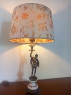 Art NouveauTafellamp met sculptuur, Huis en Inrichting, Ophalen of Verzenden, Minder dan 50 cm