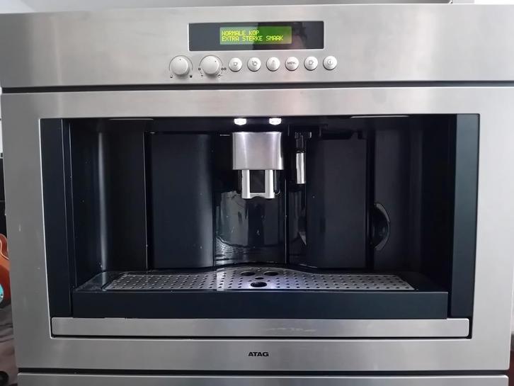 Atag Inbouw Koffiemachine - Perfecte Koffie!, Witgoed en Apparatuur, Koffiezetapparaten, Gebruikt, Koffiebonen, Koffiemachine