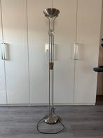 Vloerlamp zilver met 2 lichtbronnen, Huis en Inrichting, Lampen | Vloerlampen, Ophalen, Gebruikt, 150 tot 200 cm