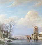 Groot schilderij winterlandschap. Thomas Heesakkers., Antiek en Kunst, Ophalen