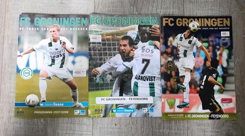 3 programmaboekjes FC Groningen - Feyenoord, Verzamelen, Overige Verzamelen, Zo goed als nieuw, Ophalen of Verzenden