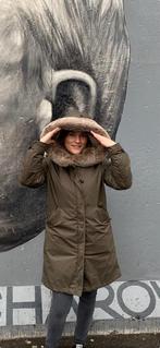 Woolrich Damesjas met Bontkraag - Maat S, Ophalen, Zo goed als nieuw, Maat 36 (S), Groen