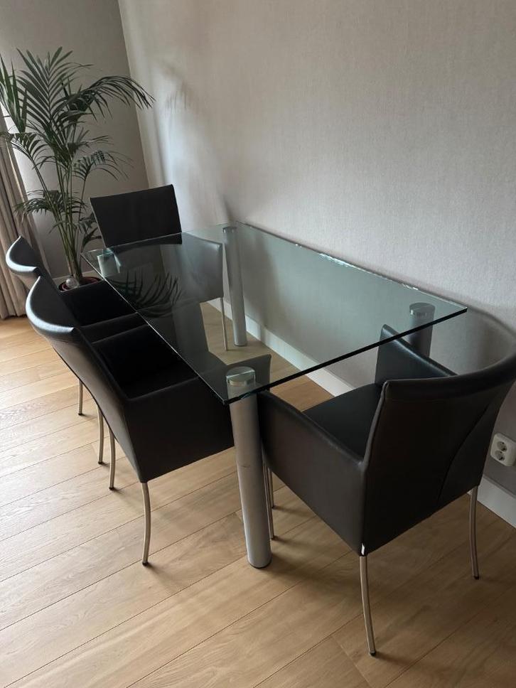 Eettafel, Huis en Inrichting, Tafels | Eettafels, Zo goed als nieuw, 50 tot 100 cm, 150 tot 200 cm, Vijf personen of meer, Rechthoekig