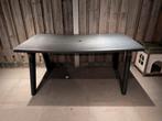 Grote kunststof tuintafel, antraciet, 1m60 lang, inklapbaar, Tuin en Terras, Tuintafels, Ophalen, Gebruikt, Rechthoekig, Kunststof
