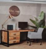 Starfurn Boaz bureau van mangohout/staal 145x58x74, Huis en Inrichting, Bureaus, Ophalen, Nieuw, Bureau