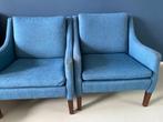 Fauteuils blauw, Huis en Inrichting, Fauteuils, Minder dan 75 cm, Gebruikt, 50 tot 75 cm, Ophalen