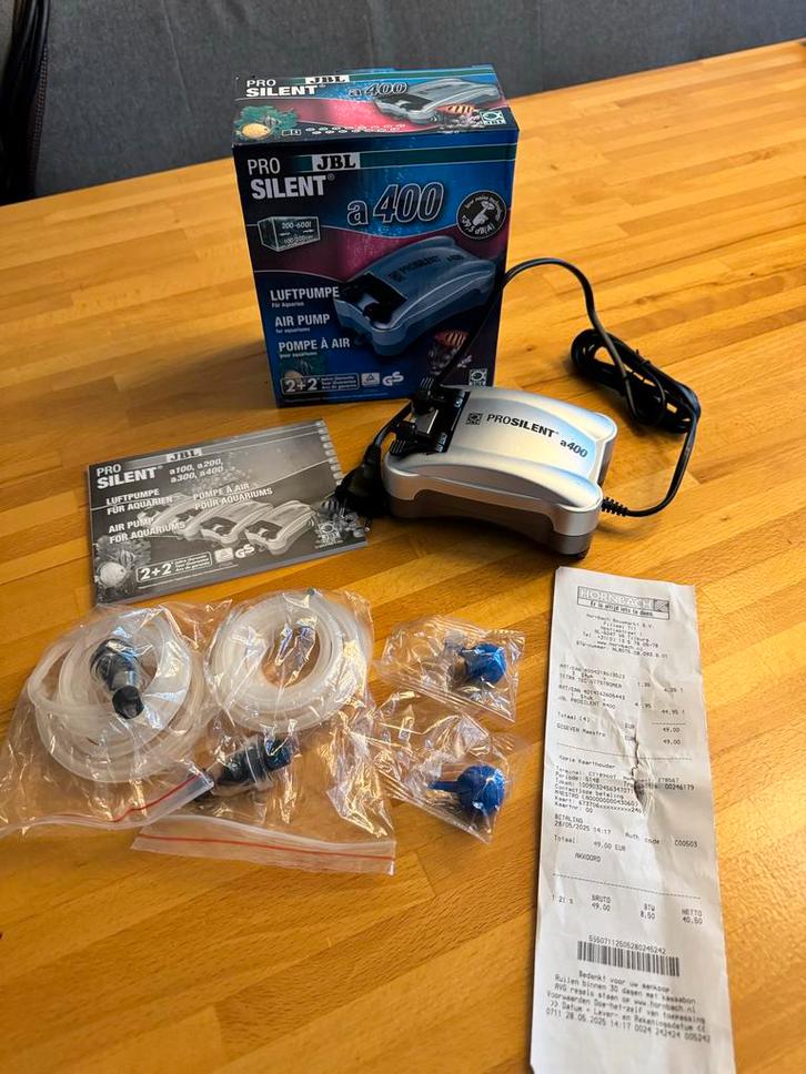 JBL Prosilence A400 luchtpomp, Dieren en Toebehoren, Vissen | Aquaria en Toebehoren, Zo goed als nieuw, Filter of Co2, Ophalen of Verzenden
