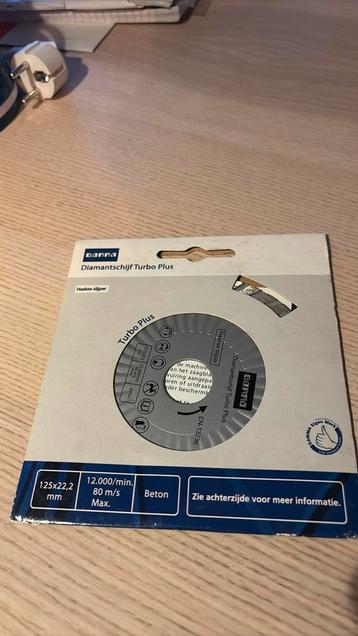 Diamantschijf turbo plus 125x22.2 beschikbaar voor biedingen