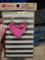 nieuwe ketting hart met kaart nieuwprijs €9,99, Sieraden, Tassen en Uiterlijk, Kettingen, Ophalen of Verzenden, Nieuw, Zilver