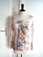 NIEUW __ roze MALVIN top mt. 38 __ print met studs, Kleding | Dames, Maat 38/40 (M), Nieuw, Lange mouw, Roze