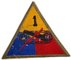 us 1 th Armored Division patch, Verzamelen, Militaria | Tweede Wereldoorlog, Embleem of Badge, Amerika, Ophalen of Verzenden, Landmacht