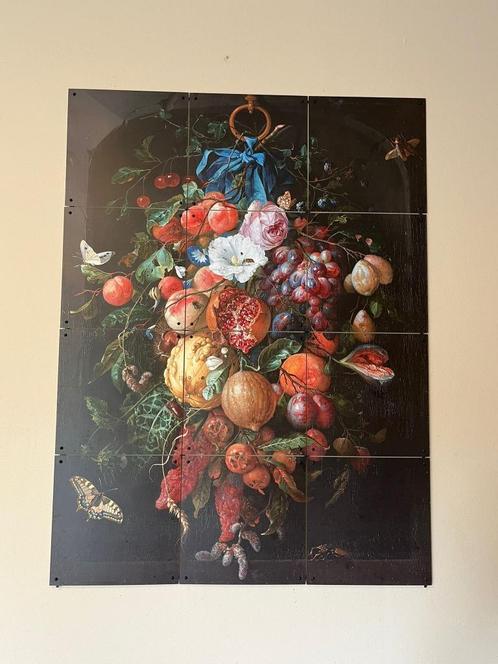 Schilderij stilleven 60x80 - 12 panelen, Huis en Inrichting, Woonaccessoires | Schilderijen, Tekeningen en Foto's, Zo goed als nieuw