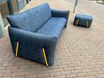 Nieuw Pode Spike Bank 3 zits bank Stof blauw Design 190, Huis en Inrichting, Ophalen of Verzenden, Nieuw, 75 tot 100 cm, Stof