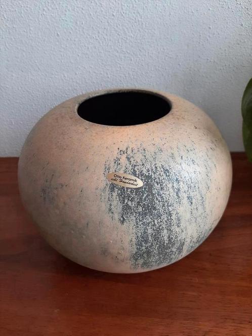 Vintage keramiek bol vaas OTTO KERAMIK Germany, Antiek en Kunst, Antiek | Vazen, Ophalen of Verzenden