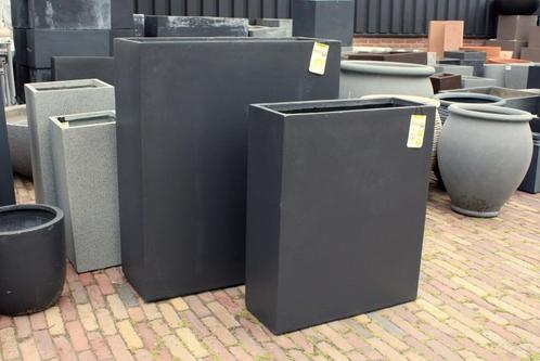 Nieuwe grote bloempotten bloembak afscheiding antraciet, Tuin en Terras, Bloempotten, Nieuw, Balkon, Tuin, 70 cm of meer, 40 cm of meer
