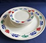 Boerenbont 7 delige gebakset, Ophalen of Verzenden, Zo goed als nieuw, Bord(en), Aardewerk