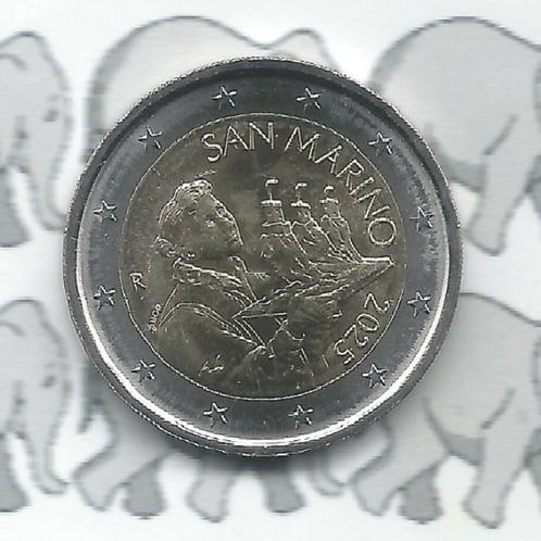 San Marino 2 euromunt 2025, Postzegels en Munten, Munten | Europa | Euromunten, Losse munt, 2 euro, San Marino, Ophalen of Verzenden