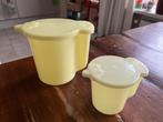 Tupperware schenkkannen, Ophalen of Verzenden, Gebruikt, Geel, Beker of Kan