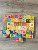 Set houten blokken met cijfers en letters, Ophalen of Verzenden, Zo goed als nieuw