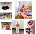 Leuke set Baby born bed/wieg bbq tutu feest unicorn zwem, Kinderen en Baby's, Speelgoed | Poppen, Ophalen, Zo goed als nieuw, Babypop