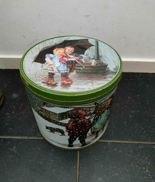 Trommel,blik,C. Jetses,'04,meisje,jongen,3 afbeeldingen, Kinderen en Baby's, Kinderkamer | Inrichting en Decoratie, Gebruikt, Overige typen