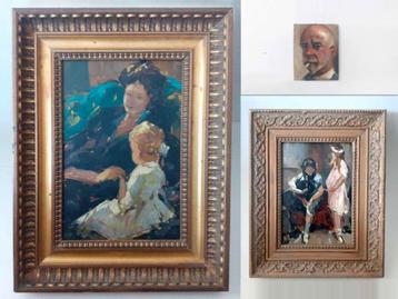 3 schilderijen (2 met signatuur "I.I." (Isaac Israels) ). b3 beschikbaar voor biedingen