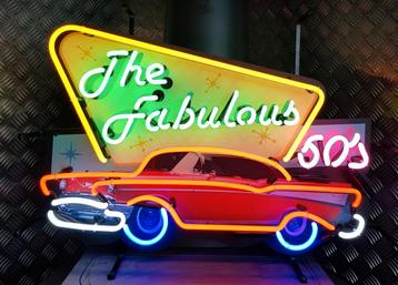 FIFTIES SIXTIES NEONVERLICHTING THE FABULOUS 50'S  BEL AIR  beschikbaar voor biedingen