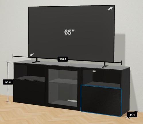 Ikea Besta tv meubel 180x41x65, Huis en Inrichting, Kasten | Televisiemeubels, Zo goed als nieuw, Minder dan 100 cm, 150 tot 200 cm