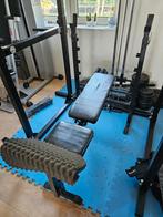 Halterbank verstelbaar inclusief bicep curl, Ophalen, Zo goed als nieuw, Fitnessbank