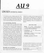 Au9 autokaart lincoln continental mark ll ( 1956 - 1958 ), Ophalen of Verzenden, Nieuw, Auto's