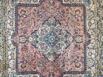 Handgeknoopt Perzisch wol Kirman tapijt vierkant 188x188cm, Persian Perzisch vintage oosters hype, Crème, 150 tot 200 cm, Vierkant