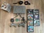 Playstation + 2 Controllers + 7 Games + 16 Kopie, Spelcomputers en Games, Ophalen of Verzenden, Gebruikt, Met 2 controllers, Met games