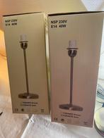 2 mooie schemerlamp voeten Mat RVS 31 hoog NW, Huis en Inrichting, Lampen | Tafellampen, Ophalen of Verzenden, Zo goed als nieuw