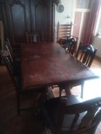Tafel met stoelen, Huis en Inrichting, Complete eetkamers, Ophalen, Zo goed als nieuw, Hout, 4 tot 6 stoelen