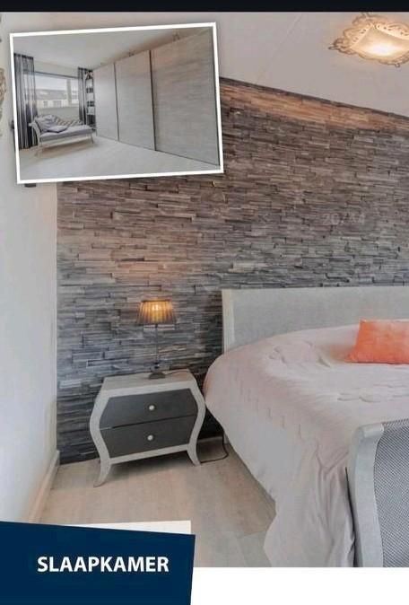 Slaapkamer, bed ,nachtkastjes en buikkast/ladenkast, Huis en Inrichting, Slaapkamer | Complete slaapkamers, Gebruikt, Tweepersoons