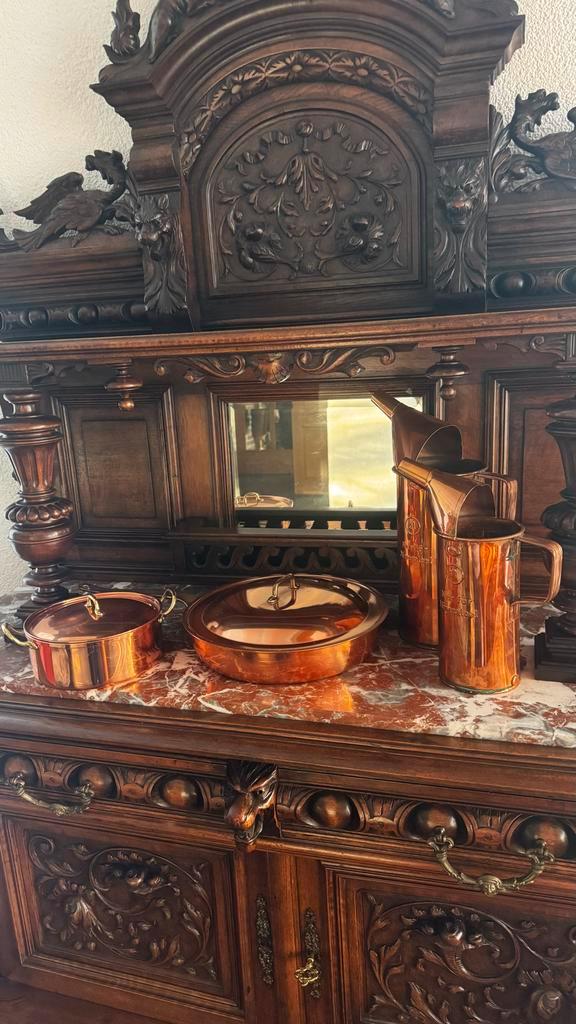 Koperen Pan en Ketel Set, Huis en Inrichting, Keuken | Potten en Pannen, Koekenpan of Braadpan, Ophalen