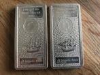 Cook islands 100 gram zilverbaar / 2 stuks, Ophalen of Verzenden, Zilver