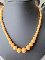 Vintage Geel Kunststof Kettinkje - 40cm, Ophalen of Verzenden, Gebruikt, Geel, Kunststof