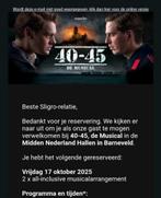 SLIGRO walking diner en musical 40-45 vrijdag 17 oktober, Twee personen, Oktober