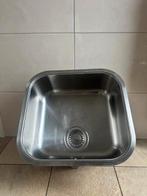 RVS wasbak /spoelbak, Gebruikt, Minder dan 100 cm, Grijs, 25 tot 50 cm