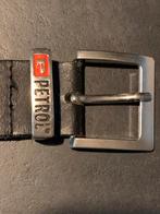 Petrol leren riem - Zwart - 85cm, Kleding | Heren, Riemen en Ceinturen, Minder dan 95 cm, Ophalen of Verzenden, Zo goed als nieuw