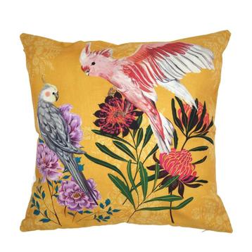 Kussenhoes Parrots & Flowers 44 x 44 cm beschikbaar voor biedingen