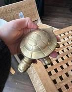 Messing schildpad opbergbakje met scharnierend schild, Ophalen of Verzenden