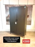 Nieuwe zwart mango industriële kast Kala Collection €300, Huis en Inrichting, Ophalen, Metaal, ., Nieuw