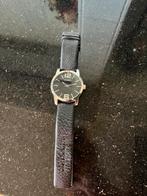Oozoo horloge heren zwart, Overige merken, Leer, Staal, Ophalen of Verzenden