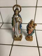2 beeldjes Heilige Lucia met Mariabeeldje, Antiek en Kunst, Ophalen of Verzenden