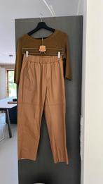 Vegan leather broek bruin maat 38, Kleding | Dames, Ophalen of Verzenden, Zo goed als nieuw, Maat 38/40 (M), Bruin