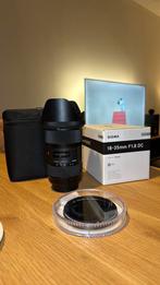 Sigma 18-35mm f/1.8 DC HSM Art + Hoya ND Filter, Ophalen, Zo goed als nieuw, Standaardlens, Zoom