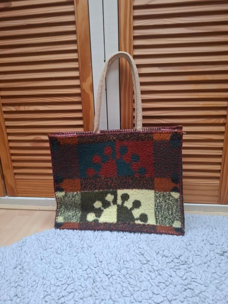Leuke tas, boodschappen, wollen deken, Sieraden, Tassen en Uiterlijk, Tassen | Damestassen, Ophalen, Shopper
